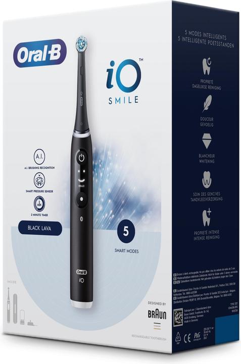 Produktbild Oral-B B iO - SMILE Black Lava Elektrische Tandenborstel Ontworpen Door Braun (Oszillierende Zahnbürste)