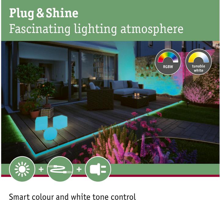 Immagine prodotto Paulmann Plug & Shine Stripe Neon per esterni (RGBW, 1000 cm, Esterno)
