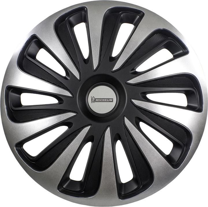 Michelin 9122, 38.1 cm (15"), Acrylonitrile butadiene styrene (ABS), Black, Silver, Any brand, Windo (4 Piece, 15")