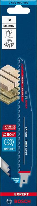 Immagine prodotto Bosch Professional Zubehör Lama per sega alternativa EXPERT 'Tough Wood' S 1142 KHM, 1 pezzo