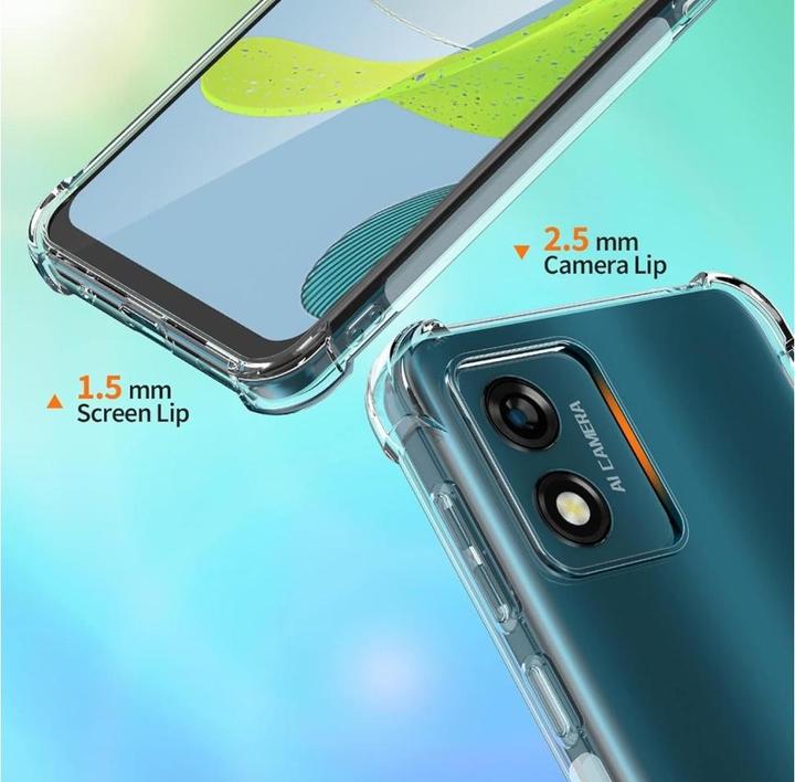 Actual product image Screenguard Motorola Moto E13 Case Crystal Soft Airbag Bumper (Motorola Moto E13)