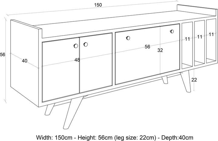 Immagine prodotto Homitis Daleyza (150 x 62 x 40 cm)