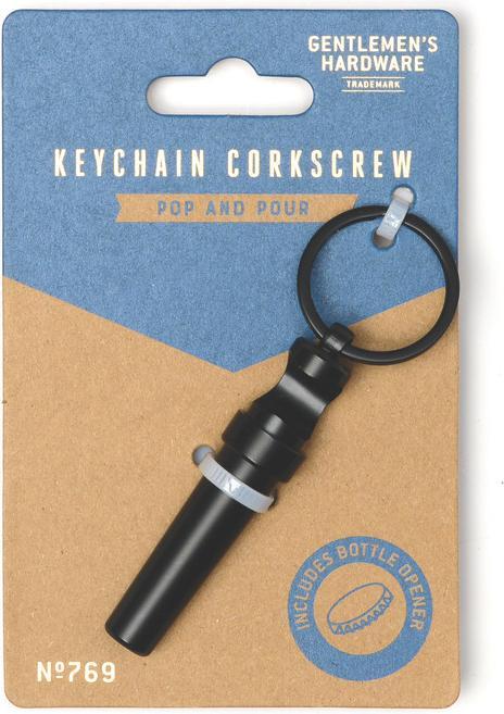 Actual product image Gentlemen's Hardware Mini Keychain Corkscrew