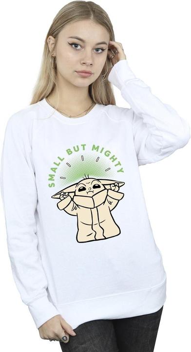 Actual product image Star Wars Womens/Ladies The Mandalorian Small But Mighty Grogu Sweatshirt (S)