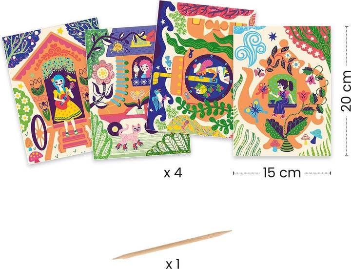 Actual product image Djeco Scratch pictures - Crazy houses