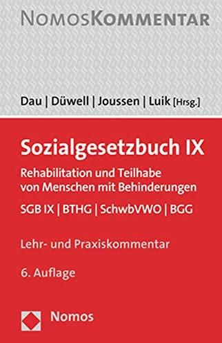 Image du produit Sozialgesetzbuch IX (Allemand, Jacob Joussen, Steffen Luik, Franz Josef Düwell, Dirk H. Dau, 2021)