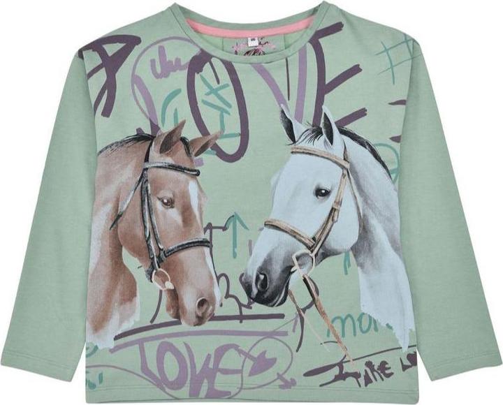 Bondi T-Shirt langarm Pferde