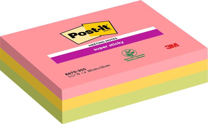 Actual product image Post-it Super Sticky Large Format (203 x 153 mm)