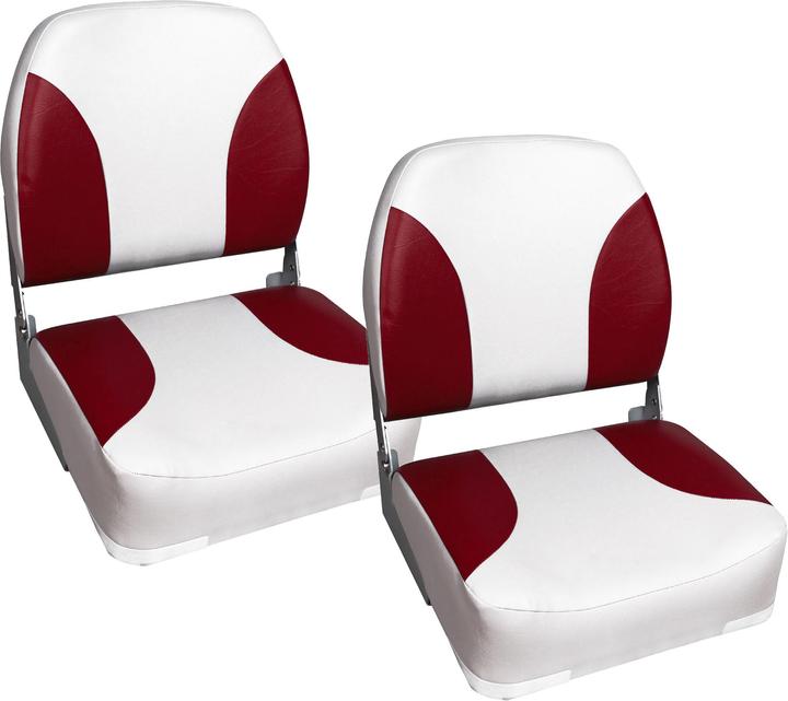 Produktbild Pro-Tec Bootssitz Riccione 2er Set Kunstleder klappbar Rot/Weiss