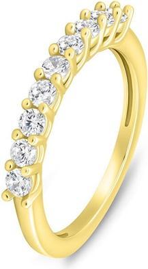 Brilio Silver - Decent gold-plated ring with clear zircons RI063Ya - Circuit: 54 mm (54)