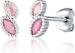 Immagine prodotto JVD Beautiful Silver Earrings With Pink Zircons