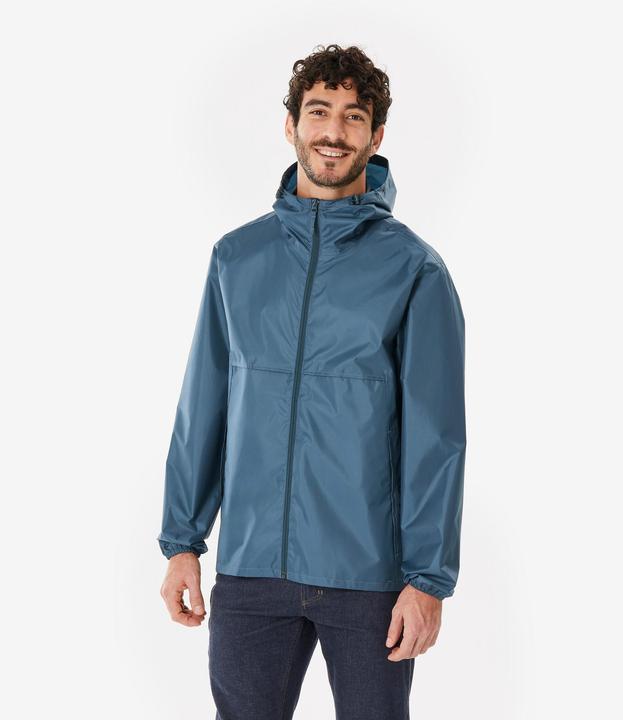 Quechua Regenjacke Herren - Raincut Fullzip blau