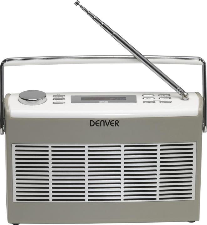 Image du produit Denver DAB-37GREY Récepteur radio portable numérique gris, blanc (DAB+ DAB, FM)