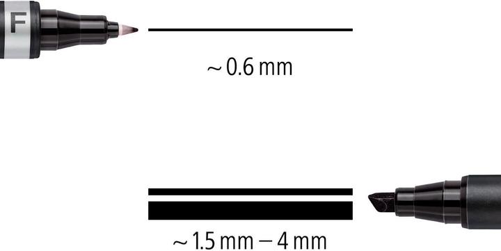 Image du produit Staedtler Lumocolor® permanent duo 348 B (Noir, 4 mm, 1 x)