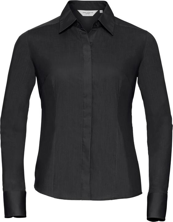 Actual product image Russell Collection Poplin Blouse Shirt Long sleeve Easy care Tailored (4XL)