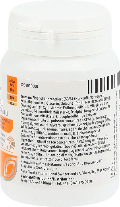 Valori nutrizionali e ingredienti Equazen IQ Equazen Capsule masticabili/Capsule da masticare/Capsule masticabili Ds 60 pezzi (60 Pezzo/i, Pillole, 75 g)