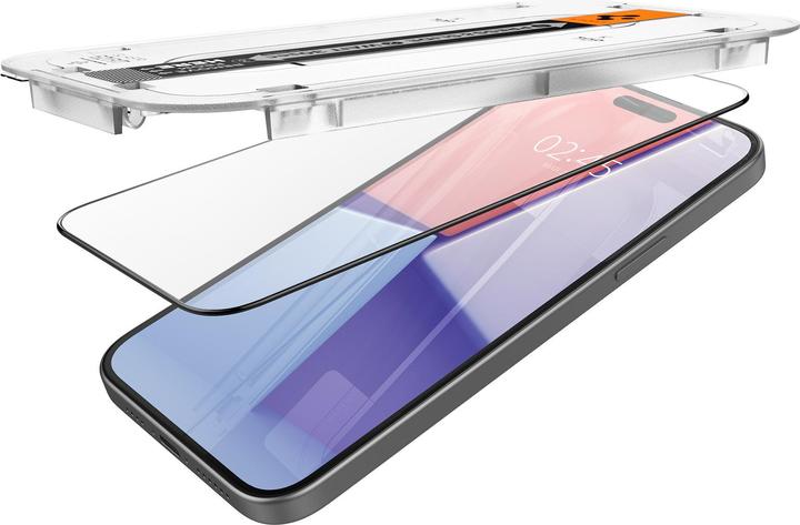 Image du produit Spigen VERRE TREMPÉ GLAS.TR "EZ FIT" FC 2-PACK IPHONE 15 PLUS NOIR (2 pièce(s), Apple iPhone 15 Plus)