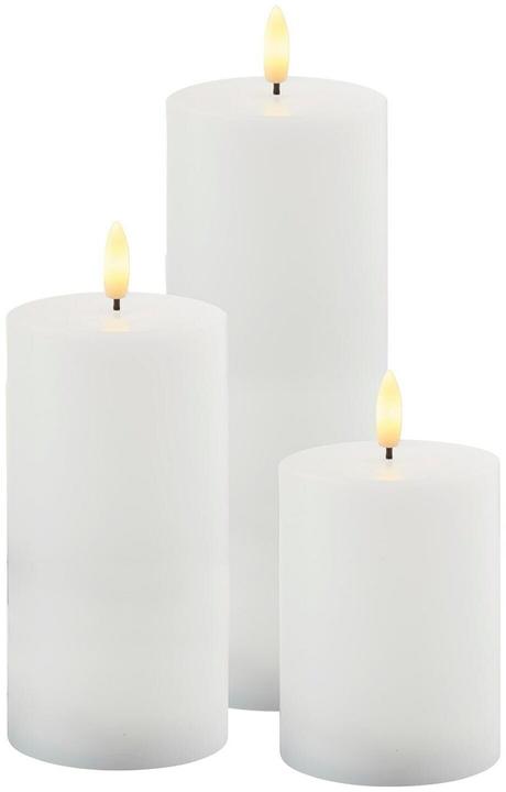 Actual product image Sirius LED Candle Set Sille Outdoor, Ø 7.5 cm, White, 3 pieces (3 x)