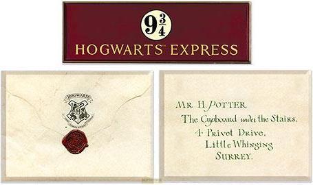 Produktbild NoName HARRY POTTER - Lettre Poudlard - Set de 3 magnets (3 x)