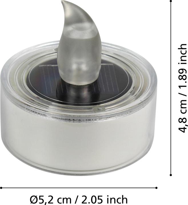Actual product image EGLO LED candle set SOLAR 5 cm x 3 cm, white (1 x)