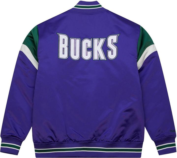 Image du produit Mitchell & Ness M&N Heavyweight Satin Veste NBA Milwaukee Bucks (M)