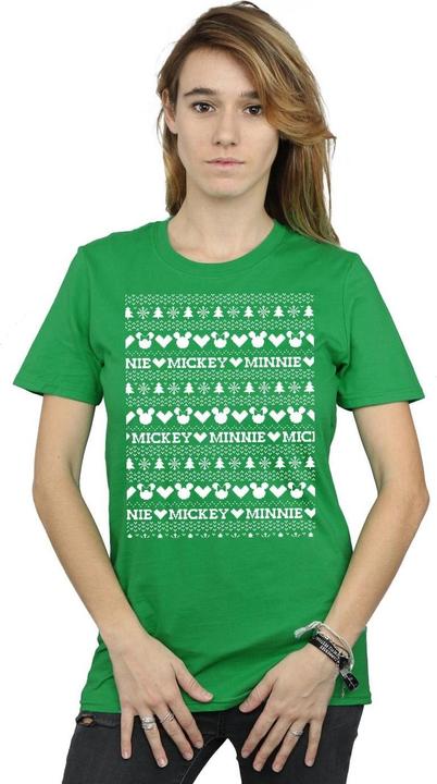Produktbild Disney Mickey And Minnie Christmas Fair Isle TShirt (XXL)