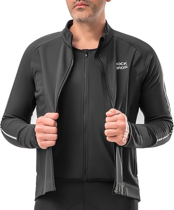 Produktbild Rockbros 15400002004 long sleeve cycling jersey autumn/winter XL - black (XL)