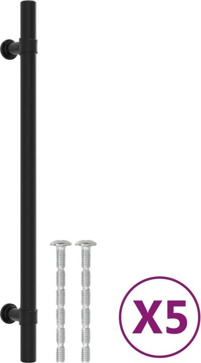 Immagine prodotto VidaXL Maniglie per mobili 5 pz. nere 192 mm in acciaio inox, colore