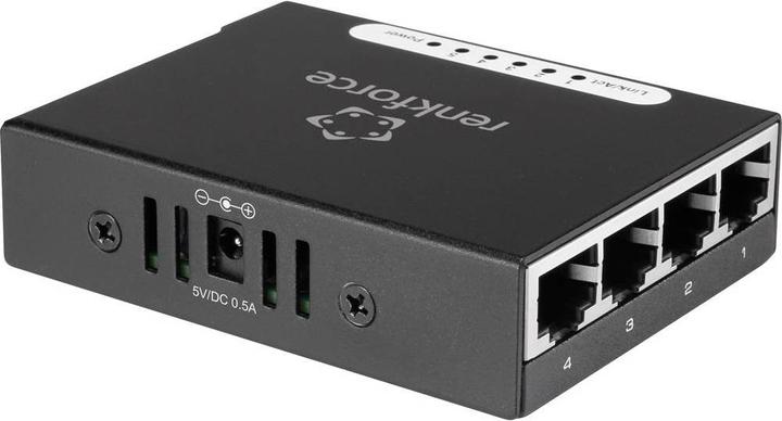 Actual product image Renkforce 5 port switch mini USB power supply (5 Ports)
