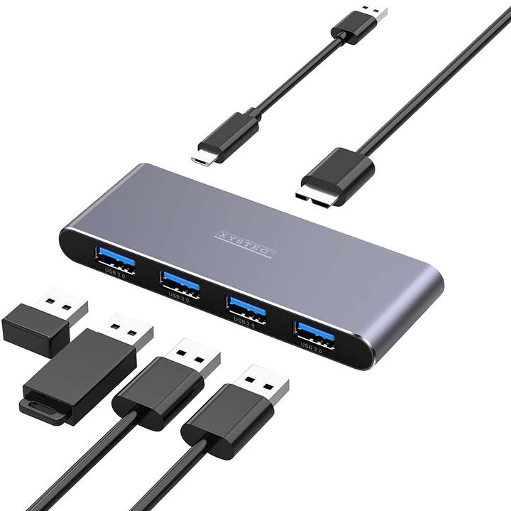 Actual product image Xystec WLAN USB 3.0 hub with 4 individually switchable ports (4 ports)