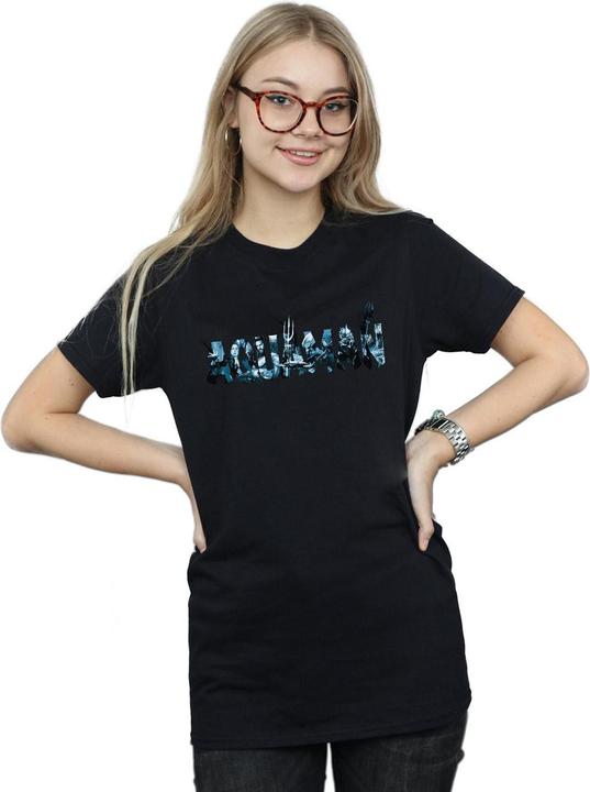 Image du produit - T-shirt AQUAMAN TEXT LOGO - Femme (XL)