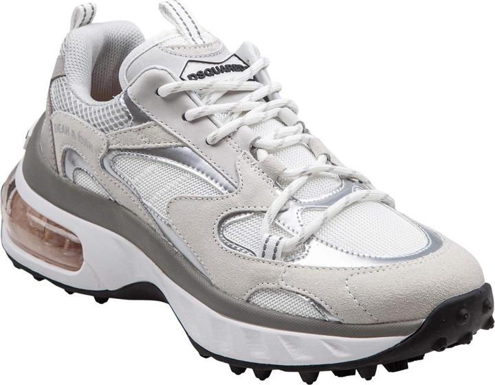 Produktbild Dsquared2 bubble sneakers in leather and technical fabric color white/silver (40)