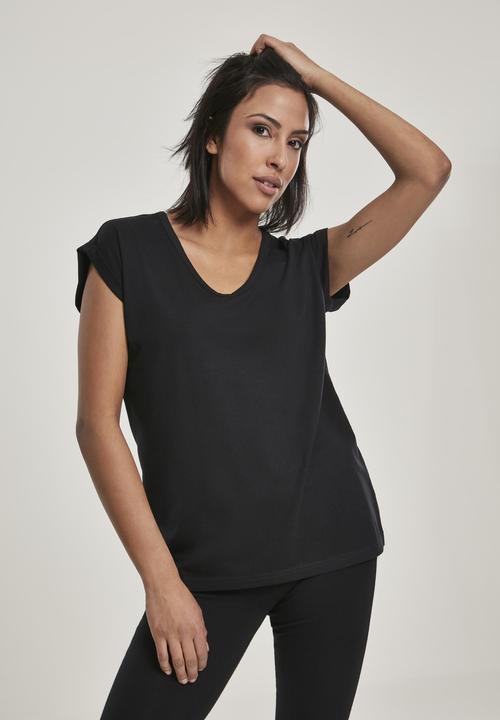 Produktbild Urban Classics Ladies Round V-Neck Extended Shoulder Tee (XL)
