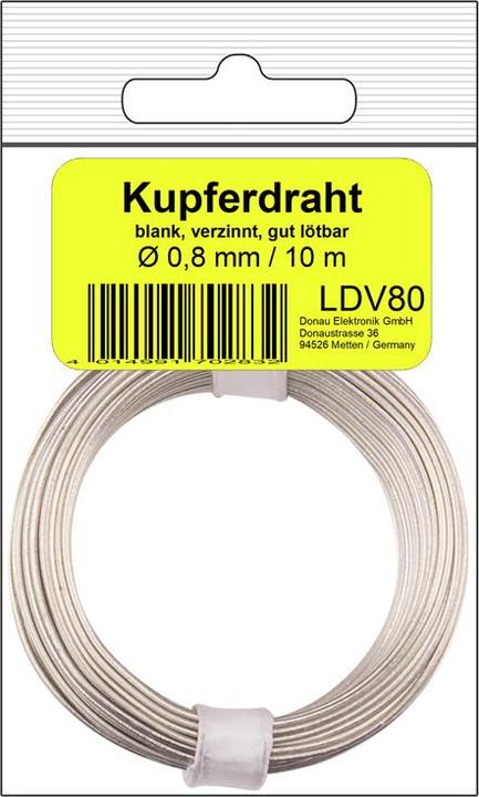 Image du produit Donau Fil de cuivre étamé brillant 0.8 mm 10 M (10 m)