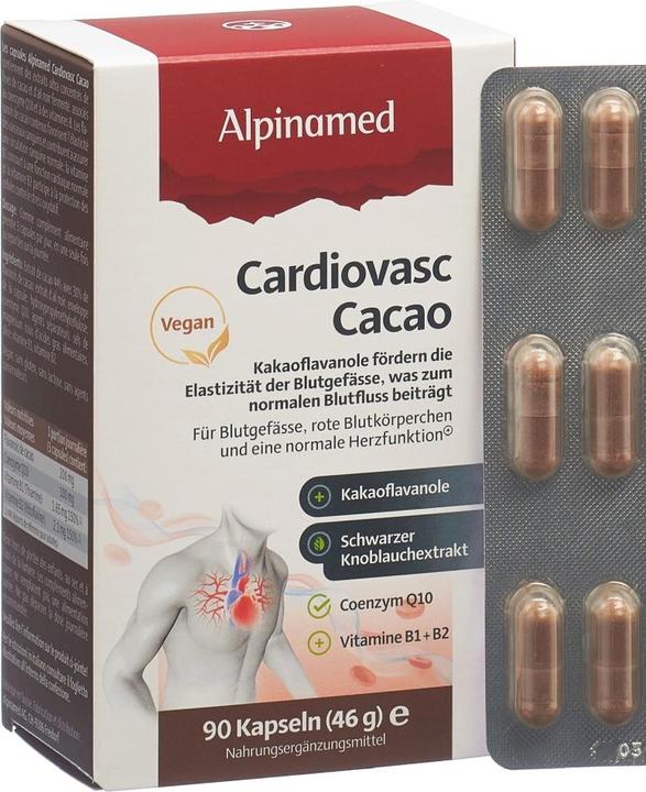 Actual product image Alpinamed Cardiovasc Cacao Caps 90 Capsules (90 Piece, Capsules, 93 g)