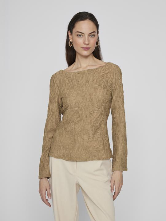 Actual product image Vila Boat-neck top with long sleeves (XS)
