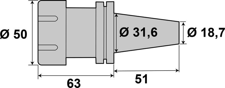 Actual product image Paulimot Präzisions-Spannzangenfutter SK30 (DIN 69871) / M12 für ER32