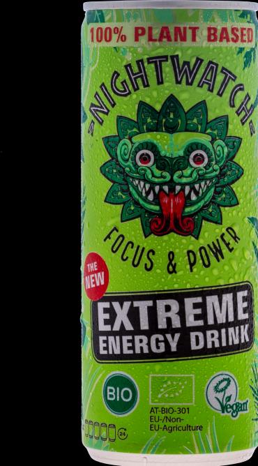Actual product image Nightwatch Focus & Power Extreme Energy Drink Organic (1 x 25 cl)