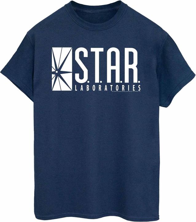 Actual product image Womens/Ladies The Flash STAR Labs Cotton Boyfriend T-Shirt (3XL)