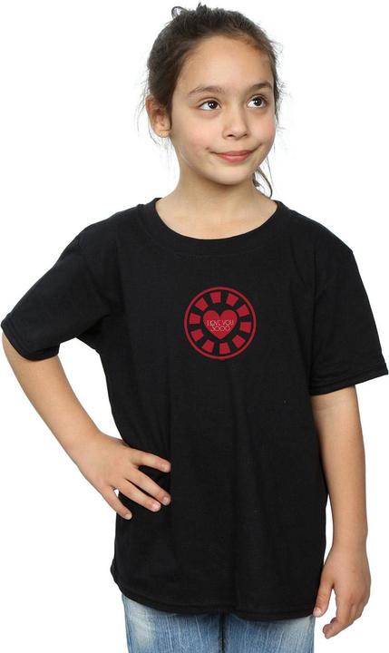 Produktbild Mädchen Avengers Endgame Ich liebe dich 3000 Tony Stark Herz Baumwolle TShirt (116)