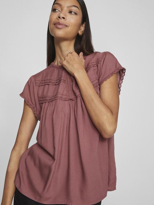 Actual product image Vila Detailed top with short sleeves (40)