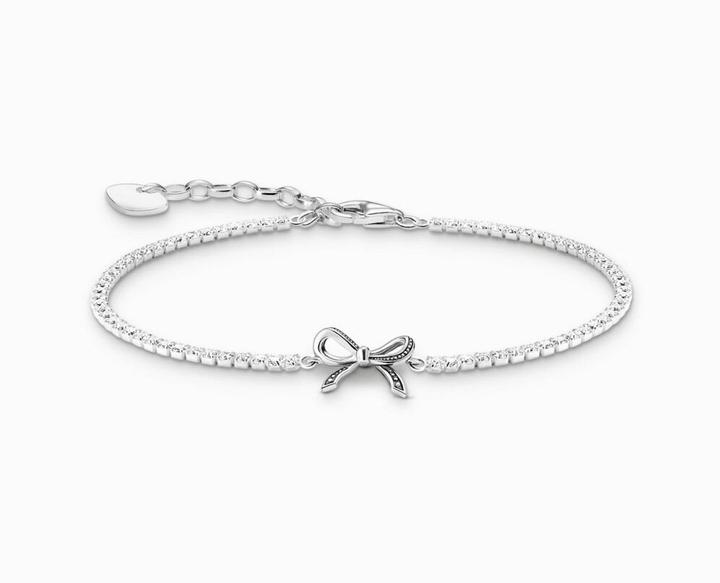 Produktbild Thomas Sabo Schleifen-Armband mit weissen Steinen (19 cm, 925er Silber)