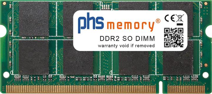 Image du produit PHS-memory 2GB Mémoire RAM pour Toshiba Portege M750-135 DDR2 SO DIMM 667MHz (Toshiba Portege M750-135, 1 x 2GB)