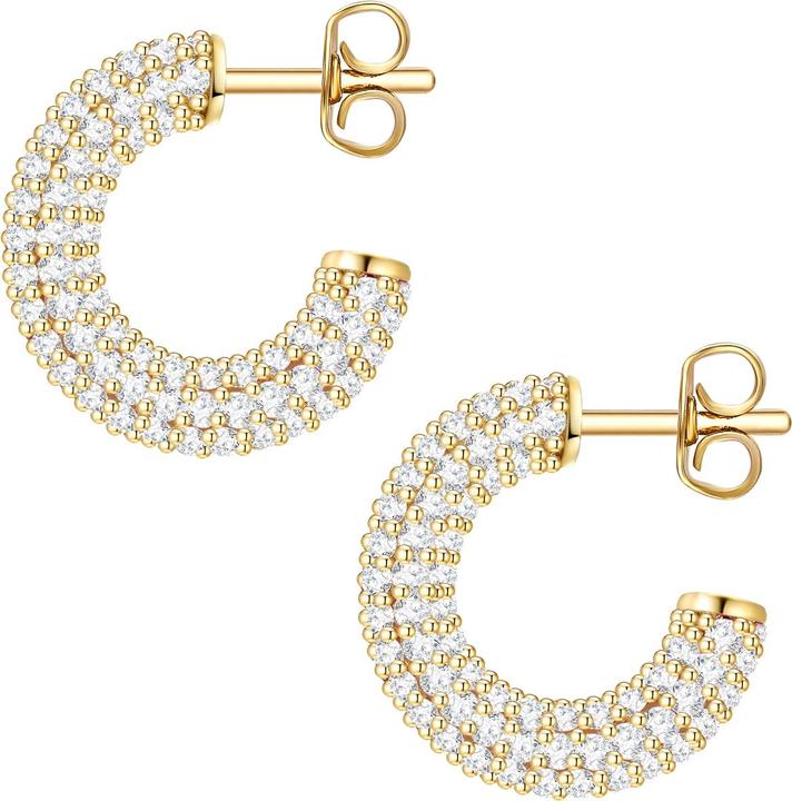 Actual product image Glanzstücke München Ladies Sterling Silver Cubic Zirconia Yellow Gold - 28983 (Sterling Silver)