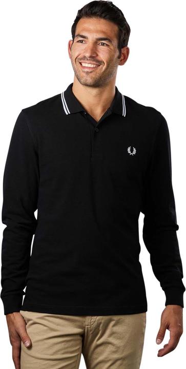 Actual product image Fred Perry Twin Tipped Polo Long Sleeve black (M)