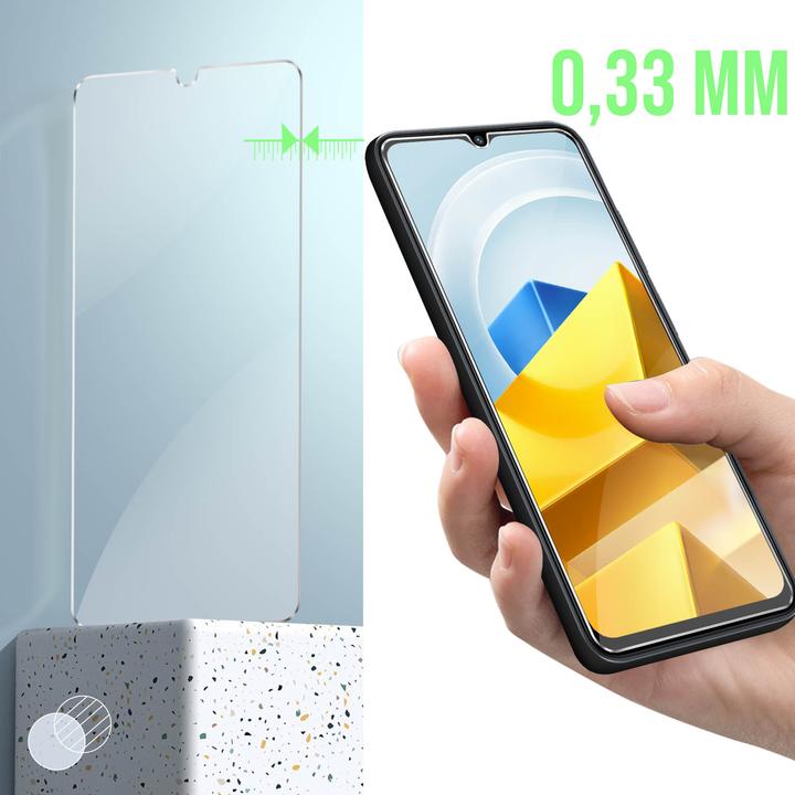 Produktbild Avizar 9H Härtegrad Glas-Displayschutzfolie (1 Stück, Xiaomi Poco M5)