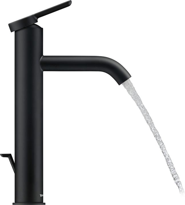 Produktbild Duravit Einhebel-Waschtischmischer C.1 L m Zugstangen-Ablaufgarnitur schwarz matt