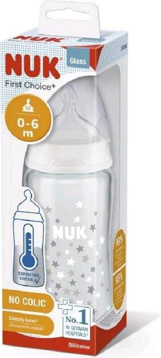 Produktbild NUK GLASFLASCHE 240 TEMPERATURANZEIGE 0-6