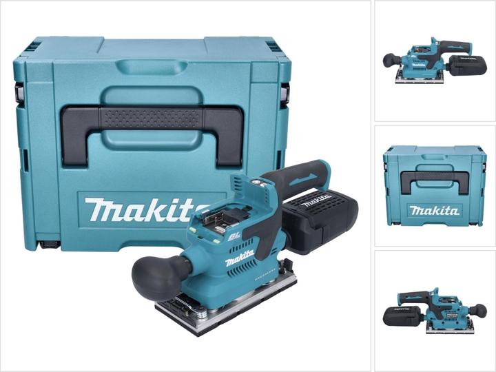 Actual product image Makita DBO 382 ZJ Battery orbital sander 18 V 93 x 185 mm Brushless + Makpac - without battery, without (Sander, 200 W)