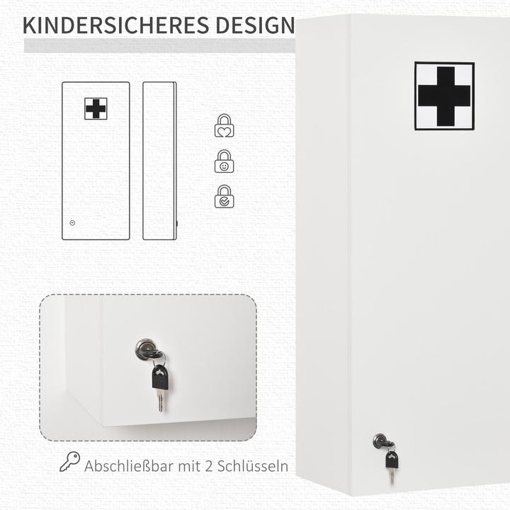 Actual product image Kleankin Medicine cabinet (30 x 20 x 70 cm)